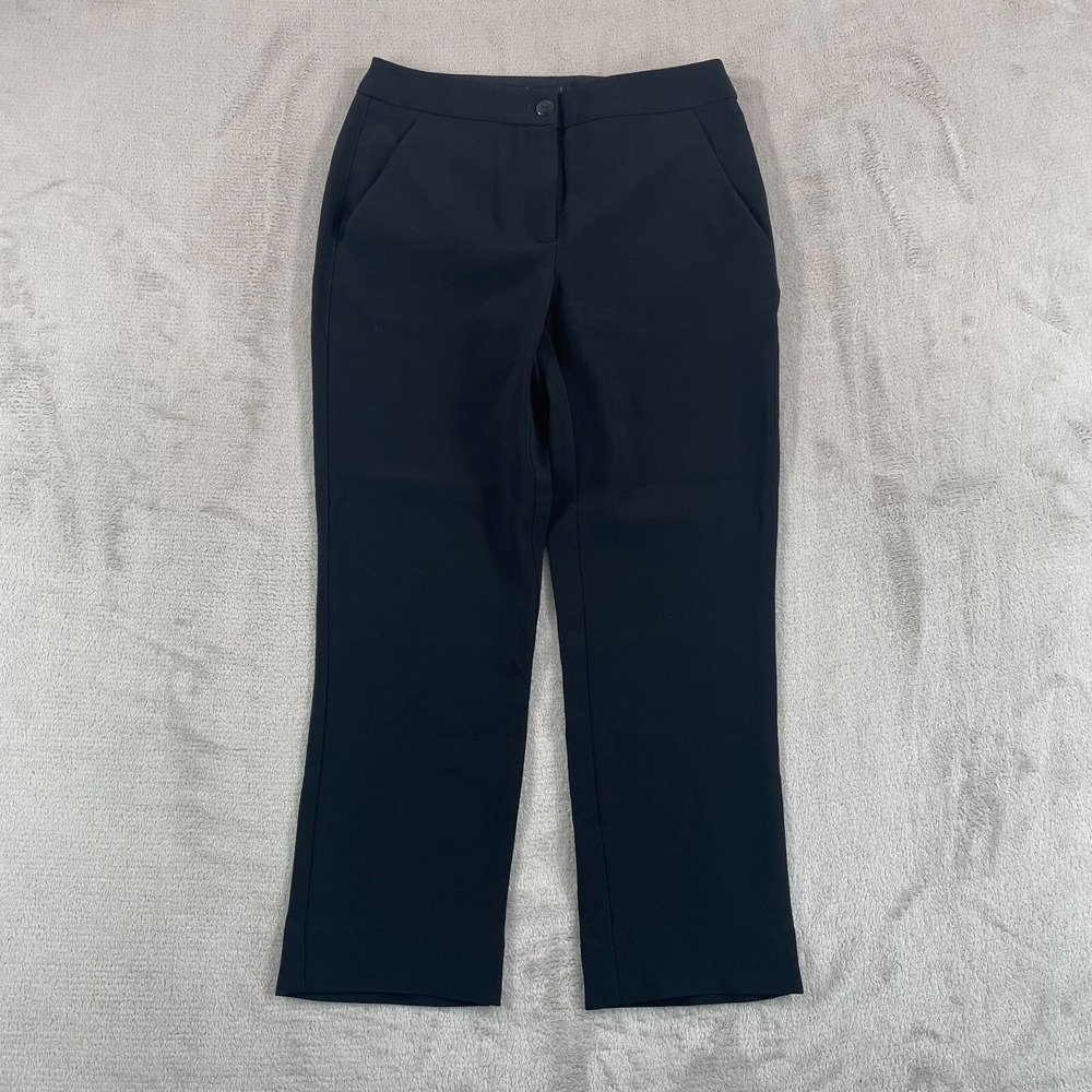 Chanel Uniform Pants Women 28x24 Black Straight Fit Designer‎ Work Wear